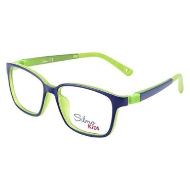 Imagem de Óculos Infantil Silmo e Clip on SK261253 Azul e Verde - Silmo Kids
