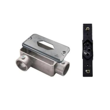 Imagem de Condulete LR+Tampa 1 Mod Losangular Wetzel+Tomada Transmóbil