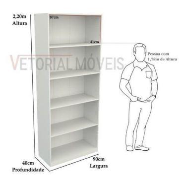 Imagem de Armário Prateleira Multiuso M14 100% Mdf ( Vitrine Closet) - VETORIAL 