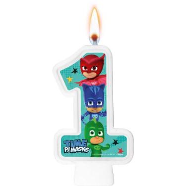 Imagem de Vela PJ Masks Festa De Aniversário De 1 Á 5 Anos - Regina Festa