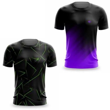 Imagem de Kit 2 Camisa Dry Masculina Academia Fitness Musculação Treino Proteção