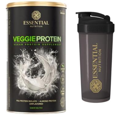 Imagem de Veggie Whey Protein - Essential Nutrition - Neutro (Sem Sabor) + Coqueteleira (Proteína Isolada vegana/vegetariana)