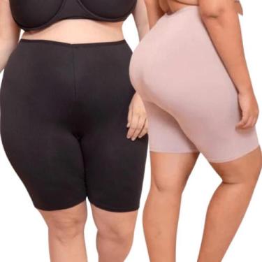 Imagem de Kit 2 Short Feminino Plus Size Anagua Segunda Pele Usar De Baixo De Sa
