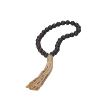 Imagem de Colar decorativo em madeira preto pequeno - MART