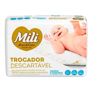 Imagem de Lençol Absorvente Mili Descartável com 5 Unidades
