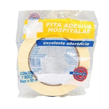 Imagem de Fita Adesiva Hospitalar Eurocel, Branca, 19mmx50m