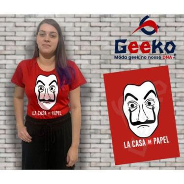 Imagem de Baby Look La Casa de Papel - Money Heist - Geeko, Vermelho, P