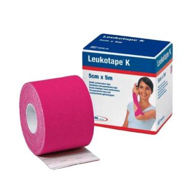 Imagem de Bandagem Kinesio Leukotape K- 5cm X 5m - Cor Rosa - Bsn Medical