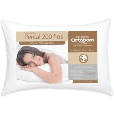 Imagem de 1 Travesseiro Ortobom Percal 200 Fios 50 Cm x 70 Cm - ThamyBaby