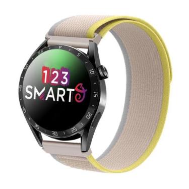 Imagem de Pulseira de Nylon Nova para GT2 46mm e GT3 46mm - Bege com Amarelo - 1