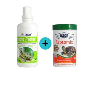 Imagem de Kit 1 Labcon Repto Protect 100ml + 1 Ração Reptomix 60g - Alcon