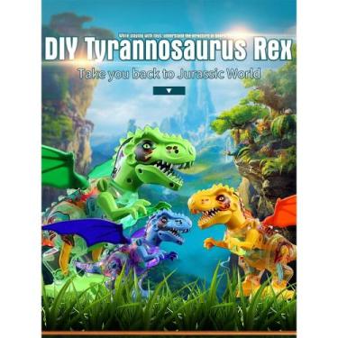 Imagem de Brinquedo Dinossauro Rex Colorido Engrenagens Com Luz E Som - Toy King