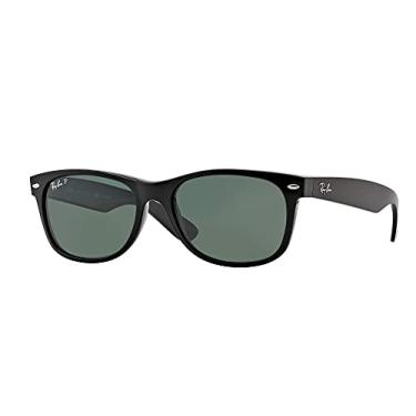 Imagem de Ray-Ban RB2132 New Wayfarer óculos de sol + conjunto de acessórios Vision Group, Preto/Verde Cristal Polarizado (901/58), 58mm