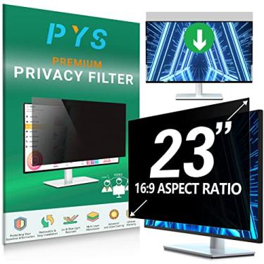 Imagem de PYS Tela de privacidade de 23 polegadas para monitor de computador widescreen 16:9 - Protetor de filtro de tela removível fácil - antirreflexo e luz azul - Película protetora antiarranhões para