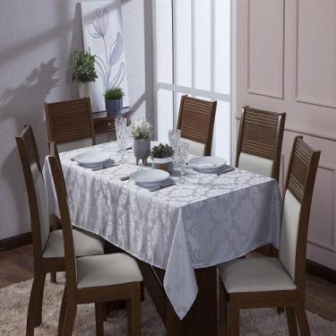 Imagem de Toalha de Mesa Luxo Tecido Jacquard  04 Lugares 1,35x1,35 Quadrada - C