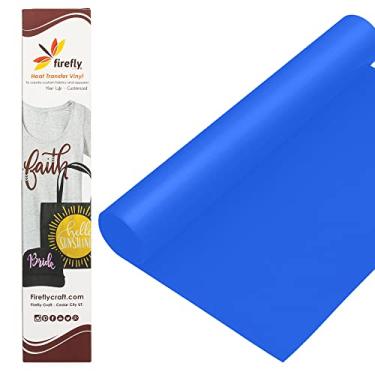 Imagem de Firefly Craft Lençol de vinil 3D de transferência de calor | Vinil HTV espesso | Vinil de ferro em 3 dimensões para Cricut e Silhueta | Vinil de prensa de calor estilo tijolo para camisas – 30,48 cm x 50,8 cm, 3D Blue, 1 sheet, 1