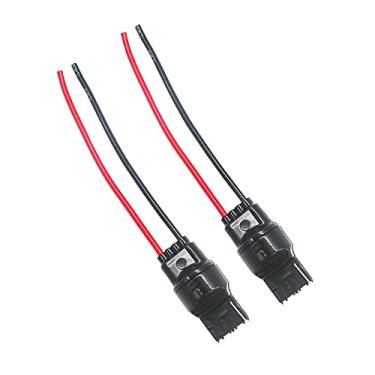 Imagem de NSKANQI 2 peças 7440 W21W conector macho adaptador para carro luz LED DIY chicote de fios (7440 W21W)