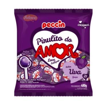 Imagem de Pirulito do amor rech.mastigável 24unx20g peccin, UVA