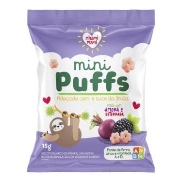 Imagem de Biscoito de Arroz Mini Puffs Amora e Beterraba Zero Glúten, Integral N