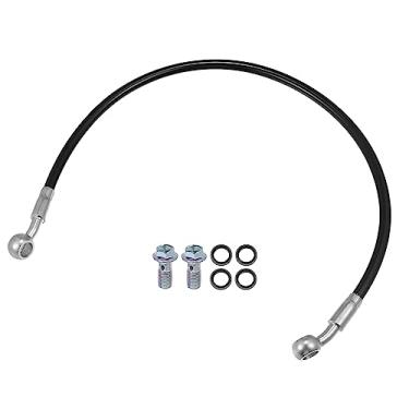 Imagem de X AUTOHAUX Mangueira de freio para motocicleta, linha de freio hidráulica, mangueira de óleo, encaixe de tubulação para quadriciclo, motocicleta, motocross, corrida, 50 cm, preto, 1 conjunto