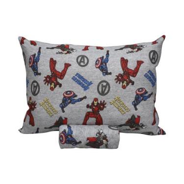 Imagem de Jogo Lençol Avengers Vingadores C/ Elástico Menino 2 Peças - Portallar