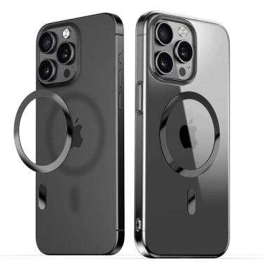 Imagem de Adesivo de anel magnético para Magsafe Kit adaptador magnético de conversão universal premium para Kindle, capa de telefone, carregador sem fio, suporte para carro, carteira, preto, pacote com 2, 0,5