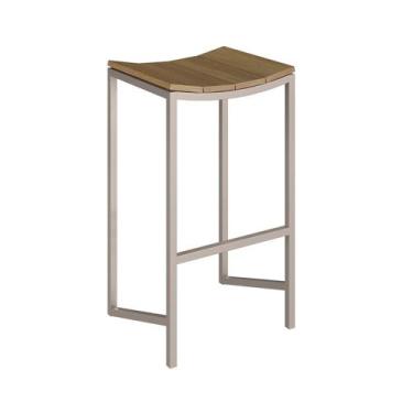 Imagem de Banqueta Escama sem Encosto - Olmo/Champagne - mettamobili