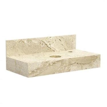 Imagem de Bancada em Porcelanato para Banheiro 80cm Pró para Cuba de Apoio - Blu