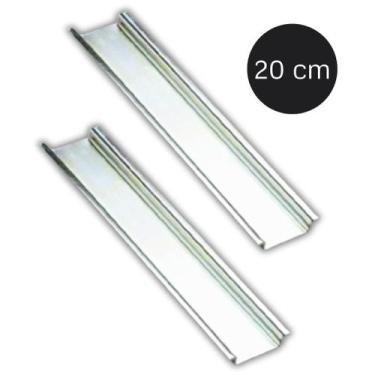 Imagem de Kit Trilho DIN Liso Zincado para Montagem Elétrica 20cm - LUMIBRAS, 2 