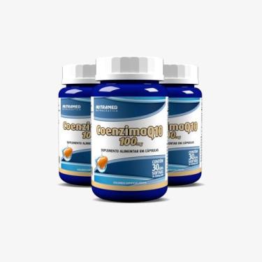 Imagem de Coenzima Q10 - 100mg - 30 cápsulas - Kit 3 Unidades - Nutramed Nutracê