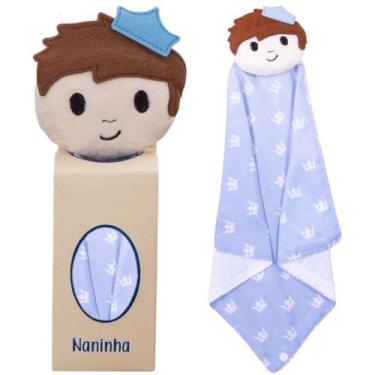 Imagem de Naninha Bebê Paninho com Prendedor de Chupeta Príncipe - Amora Enxovai