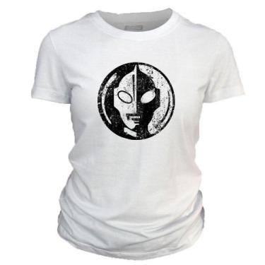 Imagem de Camiseta feminina Ultraman - Dasantigas, Branco, P