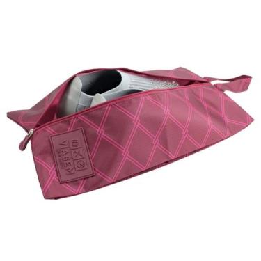 Imagem de Bolsa Porta Calçados Estampa Geométrica Jacki Design Vinho