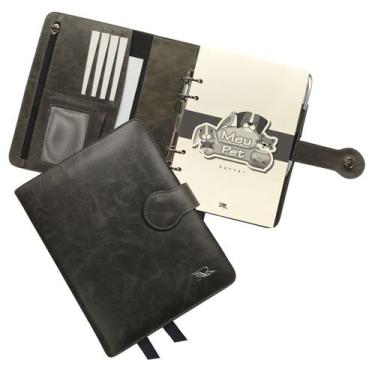 Imagem de Agenda Meu Pet Couro 167-R Personalizada Raffai Couros, Verde Retrô