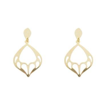 Imagem de Brinco Banhado a Ouro 18k - Mariah Store Semijoias