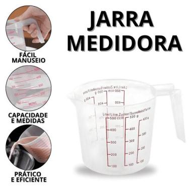 Imagem de Copo Medidor De Cozinha Jarra Medidora De Plástico Copos De Medida  Do