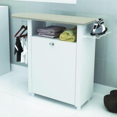 Imagem de Armário Multiuso 1 Porta Roupa/Tábua de Passar TP3020 Branco - Tecno M