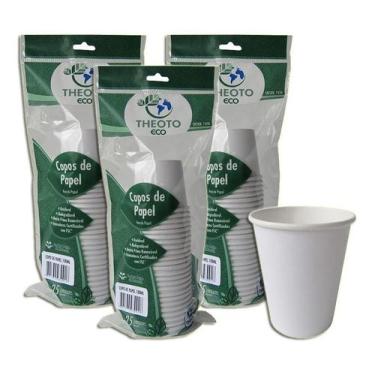 Imagem de Copo De Papel Biodegradável 100 Ml 25 Unidades Kit 3 - Theoto