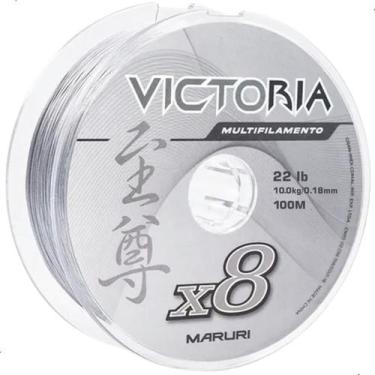 Imagem de Linha Multifilamento Victoria Cinza 8X 0,18mm 22lbs 100m - Maruri