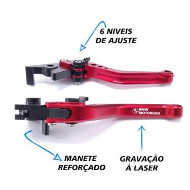 Imagem de Manete Esportivo Reforçado Gravado A Laser BMW Enduro Megamoto K1200r 