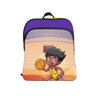 Imagem de MOCHILA ESCOLAR COM BOLSO Basquete - Tritengo, Tamanho único