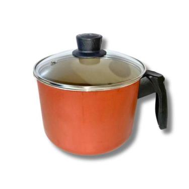 Imagem de Caneco Fervedor 16 Cm Antiaderente Teflon Com Tampa De Vidro  - Marcol