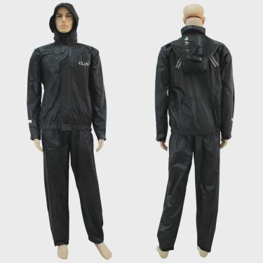 Imagem de Capa de Chuva Para Motoqueiro Adulta Masculina Feminina com Capuz em pvc à prova d'água Chuva Dias Chuvosos Rainwear Rain Gear Suprimentos todo o corpo com Capuz Bolsos e Faixa de