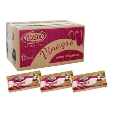 Imagem de Vinagre De Álcool Sachê Stick 4ml Ruah Caixa Com 180 Unidades
