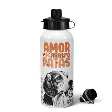 Imagem de Garrafa Squeeze MQ - Amor de Quatro Patas - Beagle - JPS INFO