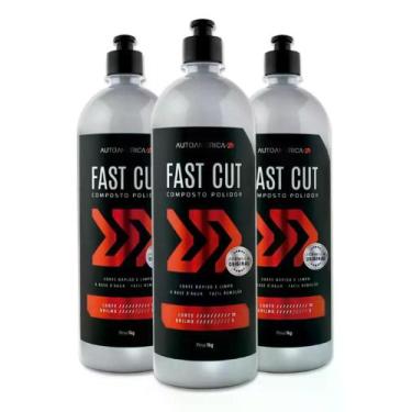 Imagem de Kit 3 Unidades Polidor Para Corte Fast Cut 1kg Autoamerica - Menzerna