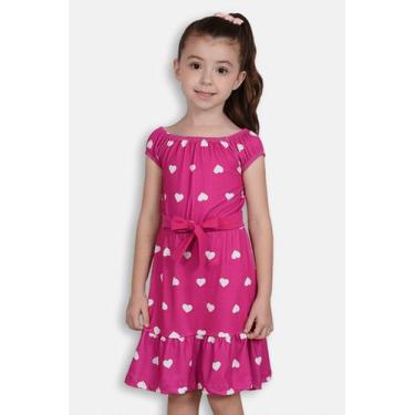 Imagem de Vestido Juvenil Menina Ciganinha Pink com Corações - Destak, 12