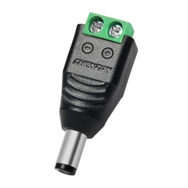 Imagem de CHANZON (10 conectores de alimentação CC macho 5,5 mm x 2,1 mm 12 V 24 V soquete de alimentação para fita de LED CCTV cabo de câmera de segurança terminais de fio 10 peças