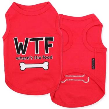 Imagem de Camisetas divertidas para cães e gatos Parisian Pet Caution Can't Control My Licker, I Work Out, Little Monster, WTF, BFF, Bling $, Got Treats, Babe Magnet, Little Miss Attitude (Onde Está a Comida, XXS)