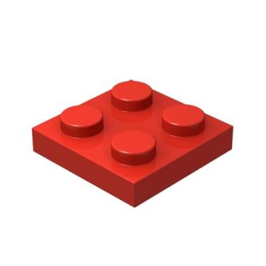 Imagem de Plwooyur Classic Red Plates Bulk, Red Plate 2x2, Building Plates Flat 100 Piece, Compatible with Lego Parts and Pieces: 2x2 Red Plates(Color: Red), M0659-23